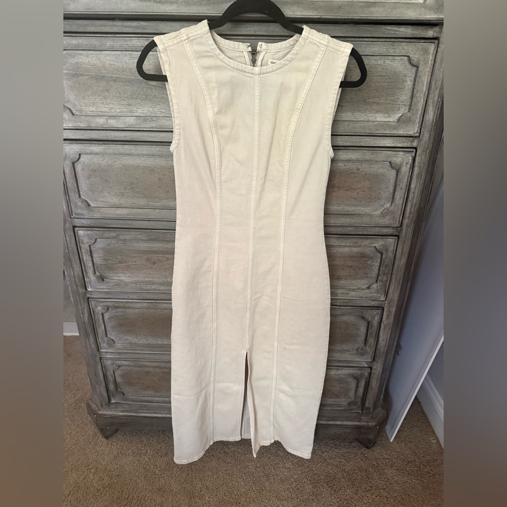 Abercrombie & Fitch Cream Midi Dress